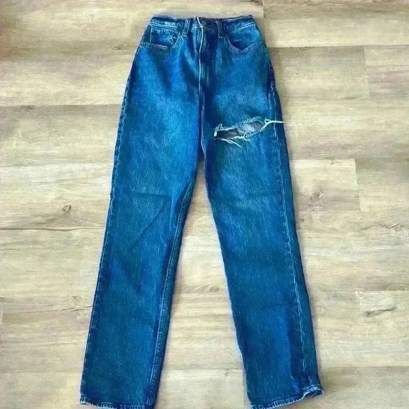 Abercrombie & Fitch Curve Love Ultra High Rise 90s Straight sz 26/2L (as is) - Picture 1 of 16